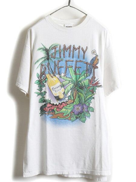 90s Jimmy Buffett ジミー バフェット ツアー プリント 半袖 Tシャツ (XL)