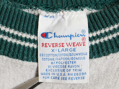 90s USA製 Champion チャンピオン リバースウィーブ リブライン スウェット トレーナー (XL)