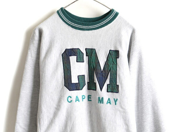 90s USA製 Champion チャンピオン リバースウィーブ リブライン スウェット トレーナー (XL)