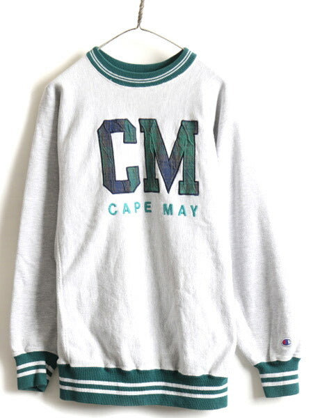 90s USA製 Champion チャンピオン リバースウィーブ リブライン スウェット トレーナー (XL)