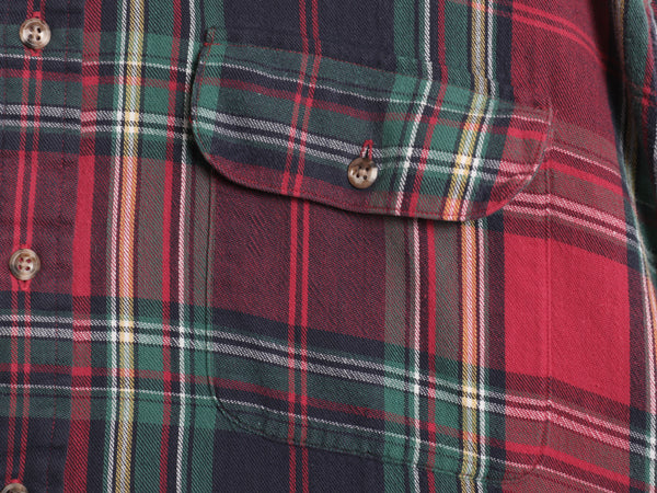 90s ブルックスブラザーズ チェック 3点留め ボタンダウン フランネル シャツ メンズ XL / オールド ネルシャツ 長袖シャツ 大きいサイズ
