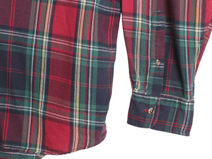 90s ブルックスブラザーズ チェック 3点留め ボタンダウン フランネル シャツ メンズ XL / オールド ネルシャツ 長袖シャツ 大きいサイズ