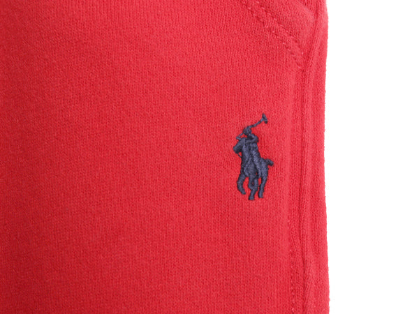 ポロ ラルフローレン ポケット付き スウェット パンツ キッズ XL メンズ レディース S 裏起毛 トレーナー ワンポイント イージーパンツ 赤