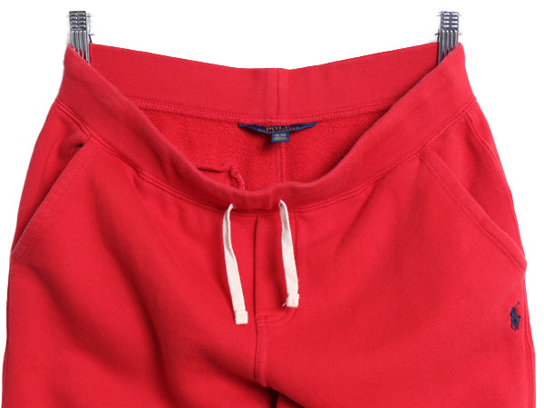 ポロ ラルフローレン ポケット付き スウェット パンツ キッズ XL メンズ レディース S 裏起毛 トレーナー ワンポイント イージーパンツ 赤