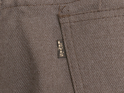 90s USA製 リーバイス ポリ フレア パンツ メンズ 34 34 オールド スタプレ スラックス 517 SCOVILL ノータック ブーツカット モカブラウン