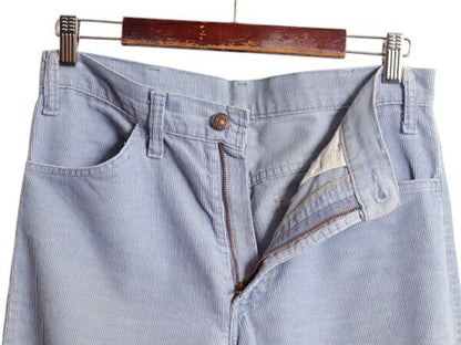 80s USA製 ★ リーバイス 519 コーデュロイ パンツ メンズ 実寸 31 32 程 80年代 ヴィンテージ Levis スリム ストレート 細畝 42 TALON 青
