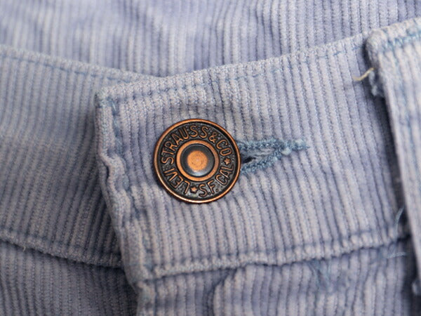 80s USA製 ★ リーバイス 519 コーデュロイ パンツ メンズ 実寸 32 32 程 古着 80年代 ヴィンテージ Levis スリム ストレート 細身 細畝 青