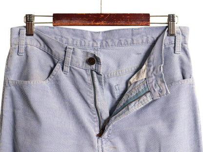 80s USA製 ★ リーバイス 519 コーデュロイ パンツ メンズ 実寸 32 32 程 古着 80年代 ヴィンテージ Levis スリム ストレート 細身 細畝 青