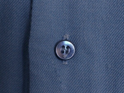 デッドストック 40s ★ BVD レーヨン 長袖 シャツ メンズ L 程 新品 40年代 USA製 ヴィンテージ ボックス フラップポケット ブルー 無地 青