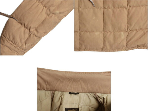 70s 80s ★ エディーバウアー ダウン シャツ ジャケット メンズ M / 古着 ヴィンテージ 黒タグ アウトドア ウエスタン ジャンパー ベージュ