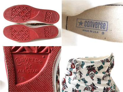 80's USA製 Converse コンバース オールスター ハイカット クリスマス柄 (10 1/2 29cm)