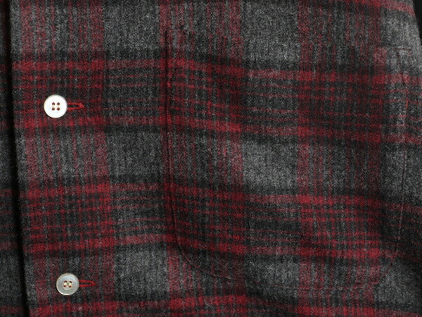 60s 70s ★ ARLINGTON チェック オープンカラー シャツ メンズ L / 古着 ヴィンテージ 長袖シャツ ループ留め 開襟 ボックス ポケット付き