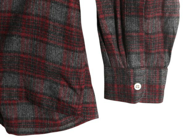 60s 70s ★ ARLINGTON チェック オープンカラー シャツ メンズ L / 古着 ヴィンテージ 長袖シャツ ループ留め 開襟 ボックス ポケット付き