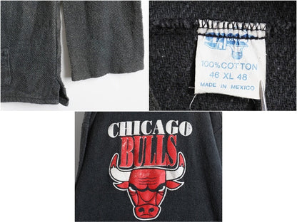90's 00's CHICAGO BULLS シカゴブルズ ビッグプリント メキシカンパーカー (XL 46~48)