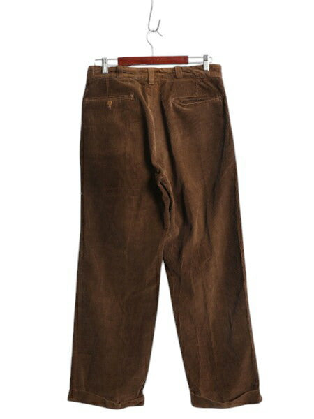 40s 50s ★ KAST IRON コーデュロイ ワーク パンツ 実寸 32 30 程 古着 ヴィンテージ ボタンフライ ストレート ノータック ボートセイル 茶