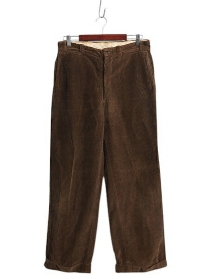 40s 50s ★ KAST IRON コーデュロイ ワーク パンツ 実寸 32 30 程 古着 ヴィンテージ ボタンフライ ストレート ノータック ボートセイル 茶