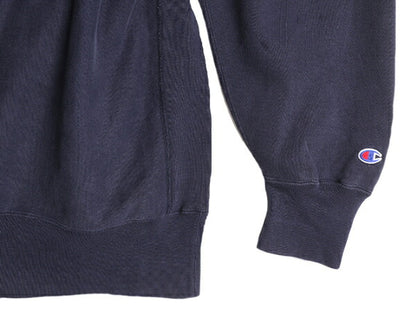 90s ★ チャンピオン リバースウィーブ ウイングフット プリント スウェット メンズ XL 程/ 90年代 オールド Champion NYAC トレーナー 紺
