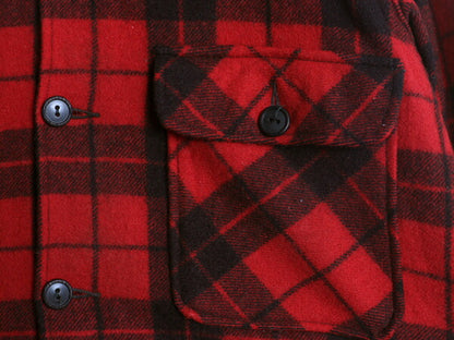 60s ★ ALASKA SLEEPING BAG 長袖 ウール シャツ メンズ L 古着 ヴィンテージ CPO ジャケット ボックス ヘビーウェイト ツートン チェック