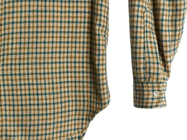 60s 70s ★ ガンクラブ チェック ウール ボタンダウン シャツ メンズ L ヴィンテージ フランネル ネルシャツ BD ポケット付き マルチカラー