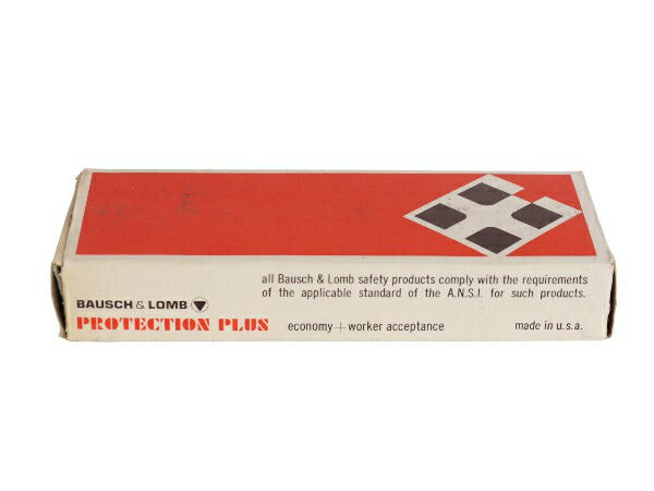 デッドストック 60s USA製 ★ ボシュロム セーフティ 46 22 ヴィンテージ ウェリントン メガネ グラス クロス ヒンジ VIP 箱付き ブラック