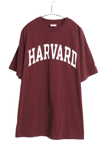 00s チャンピオン ハーバード カレッジ プリント 半袖 Tシャツ メンズ XL オールド カットソー クルーネック ヘビーウェイト 大きいサイズ