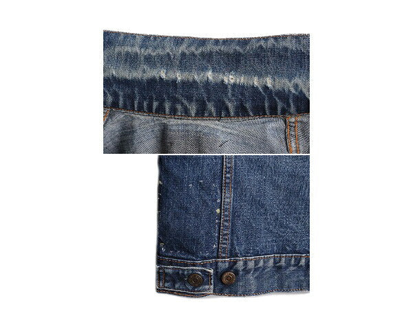 60s 70s ★ リーバイス 71205 BIG E デニム ジャケット メンズ S ヴィンテージ 70505 4th ハーレー ZIGZAG ワッペン インディゴ ジージャン