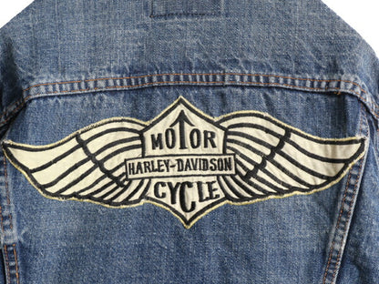 60s 70s ★ リーバイス 71205 BIG E デニム ジャケット メンズ S ヴィンテージ 70505 4th ハーレー ZIGZAG ワッペン インディゴ ジージャン