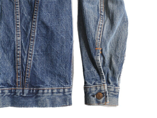 60s 70s ★ リーバイス 71205 BIG E デニム ジャケット メンズ S ヴィンテージ 70505 4th ハーレー ZIGZAG ワッペン インディゴ ジージャン