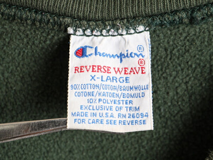 90's USA製 大きいサイズ XL ★ Champion チャンピオン リバースウィーブ ビッグ ロゴ刺繍 スウェット トレーナー ( メンズ ) 古着 90年代