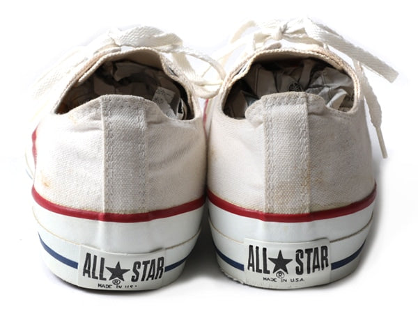 ほぼ デッドストック 90s USA製 コンバース オールスター ローカット ナチュラル (11 1/2  30cm ) 90年代 Converse アメリカ製 生成り