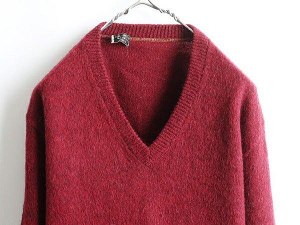 60～70s FULTON SPORTSWEAR CO INC Vネック ウール モヘア ニット セーター (M程)