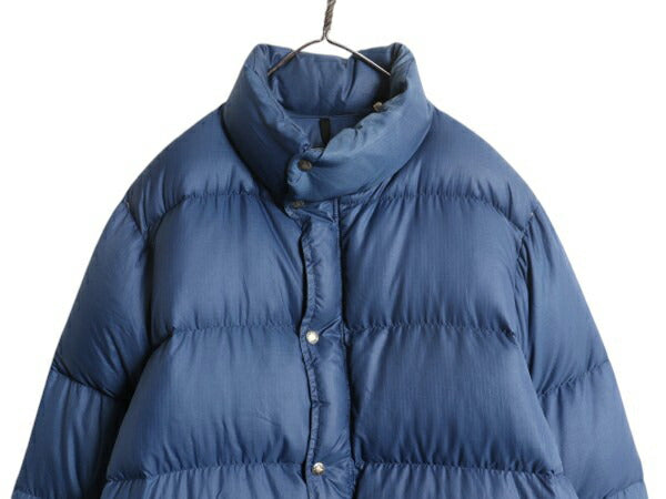 70s 茶タグ ★ ノースフェイス ナイロン ダウン ジャケット メンズ XL ヴィンテージ USA製 The North Face アウトドア ハイネック ブルゾン