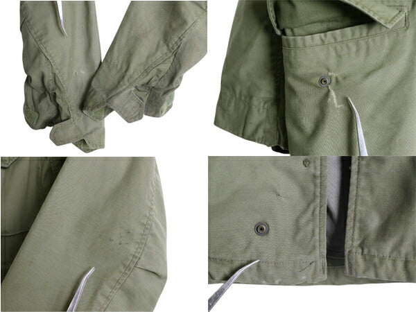 グレーライナー 60s ★ 米軍実物 US ARMY M-65 フィールド ジャケット SMALL 程/ 古着 ヴィンテージ 軍物 ミリタリー 2nd M65 アルミジップ