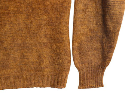 60s USA製 ★ LORD JEFF モヘア セーター メンズ M / 古着 ヴィンテージ Vネック プルオーバー モヘヤ ウール 毛足 シャギー 無地 ブラウン
