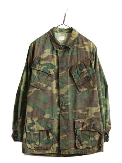 60s ★ 69年製 USMC ジャングルファティーグ ジャケット SMALL REGULAR 60年代 ヴィンテージ ERDL ブラウンリーフ カモ 迷彩 マリンコープ