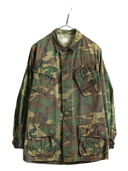 60s ★ 69年製 USMC ジャングルファティーグ ジャケット SMALL REGULAR 60年代 ヴィンテージ ERDL ブラウンリーフ カモ 迷彩 マリンコープ