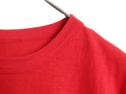 デッドストック 60s 70s ★ フラタニティ フロッキー プリント 半袖 Tシャツ メンズ L / 新品 ヴィンテージ カレッジ シングルステッチ 赤