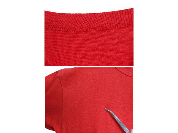 デッドストック 60s 70s ★ フラタニティ フロッキー プリント 半袖 Tシャツ メンズ L / 新品 ヴィンテージ カレッジ シングルステッチ 赤