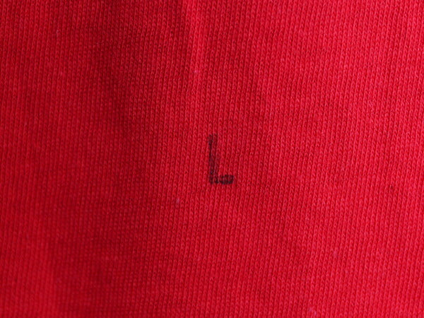 デッドストック 60s 70s ★ フラタニティ フロッキー プリント 半袖 Tシャツ メンズ L / 新品 ヴィンテージ カレッジ シングルステッチ 赤