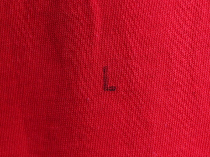 デッドストック 60s 70s ★ フラタニティ フロッキー プリント 半袖 Tシャツ メンズ L / 新品 ヴィンテージ カレッジ シングルステッチ 赤