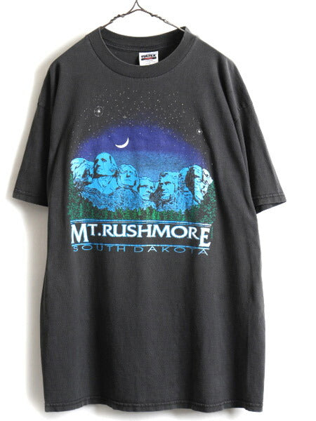 90s Mt RUSHMORE マウント ラッシュモア プリント 半袖 Tシャツ (XL)