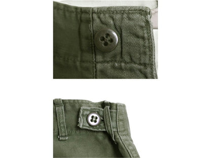 60s ★ 米軍実物 US ARMY コットン サテン ベイカー パンツ SMALL ヴィンテージ ファティーグ ユーティリティ アジャスター付き OG107 軍物