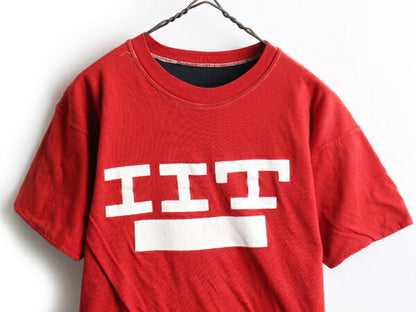 70's Collegiate Pacific カレッジ プリント 半袖 リバーシブル Tシャツ (M)