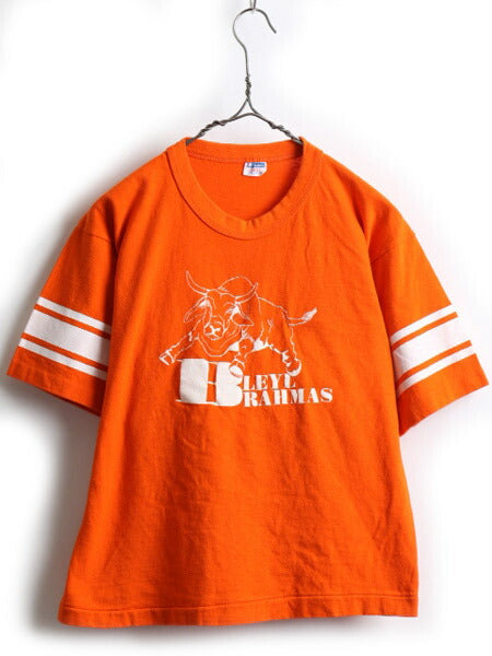 70's Champion チャンピオン プリント フットボール Tシャツ (L)