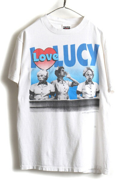 90s I LOVE LUCY アイ ラブ ルーシー ドラマ プリント 半袖 Tシャツ (L)