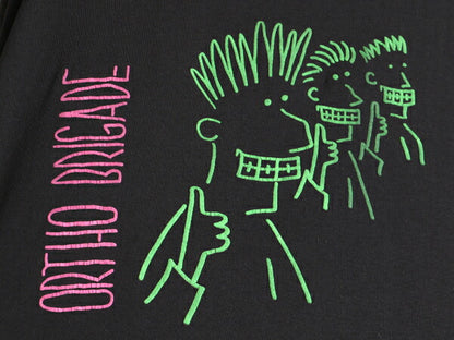 90s 企業 キャラクター プリント 半袖 Tシャツ (XL)