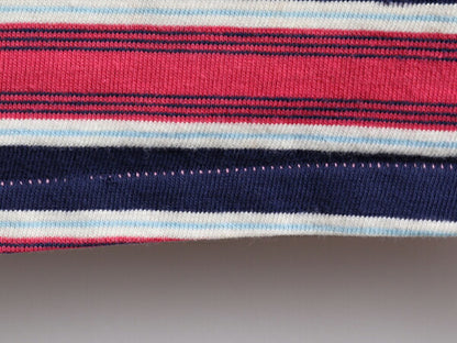 70's MORTYN TOGS INC マルチ ボーダー 柄 半袖 コットン Tシャツ (L)