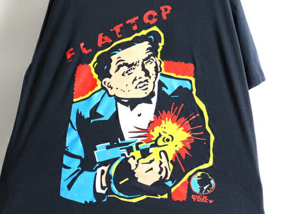 90s DICK TRACY ディック トレイシー フラットトップ プリント 半袖 Tシャツ (XL)
