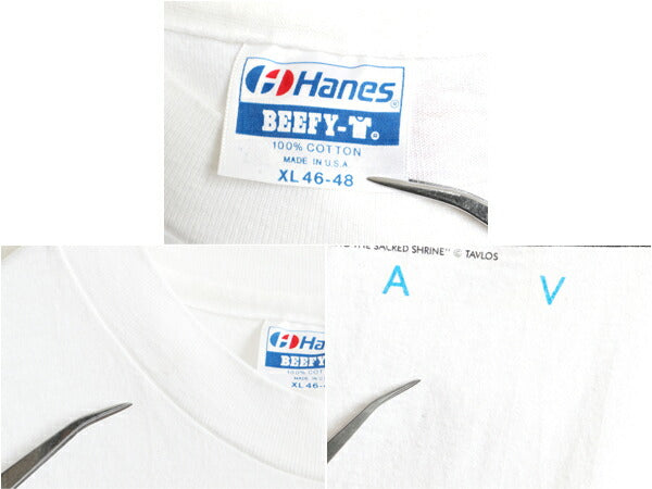 90s TAVLOS アート プリント 半袖 Tシャツ (XL)