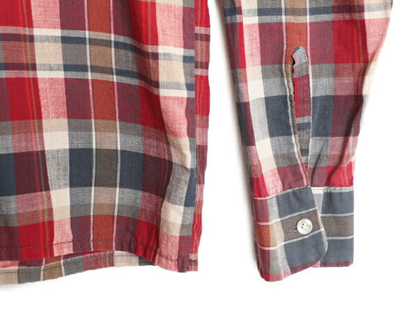 60s ★ BALSAM チェック 長袖 シャツ メンズ M 古着 60年代 ヴィンテージ 長袖シャツ ボックスシルエット ポケット付き 薄手 マルチカラー